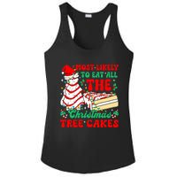 Retro Most Likely To Eat All The Christmas Tree Cakes Debbie Ladies PosiCharge Competitor Racerback Tank