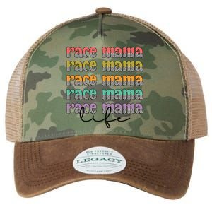 Race Mama Life Proud Racing Mama Race Mother Gift Legacy Tie Dye Trucker Hat