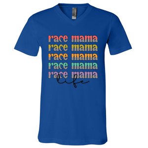 Race Mama Life Proud Racing Mama Race Mother Gift V-Neck T-Shirt