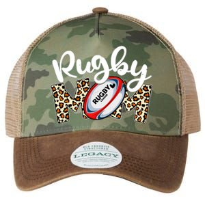 Rugby Mom Leopard Funny Wo Mommy Mother's Day Legacy Tie Dye Trucker Hat