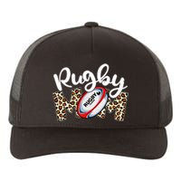 Rugby Mom Leopard Funny Wo Mommy Mother's Day Yupoong Adult 5-Panel Trucker Hat