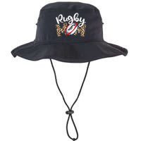 Rugby Mom Leopard Funny Wo Mommy Mother's Day Legacy Cool Fit Booney Bucket Hat