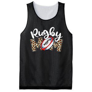 Rugby Mom Leopard Funny Wo Mommy Mother's Day Mesh Reversible Basketball Jersey Tank