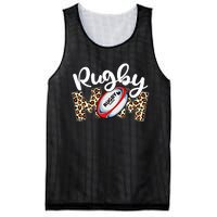 Rugby Mom Leopard Funny Wo Mommy Mother's Day Mesh Reversible Basketball Jersey Tank