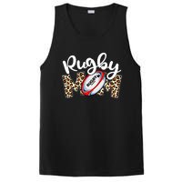 Rugby Mom Leopard Funny Wo Mommy Mother's Day PosiCharge Competitor Tank