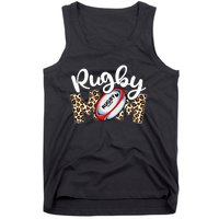 Rugby Mom Leopard Funny Wo Mommy Mother's Day Tank Top