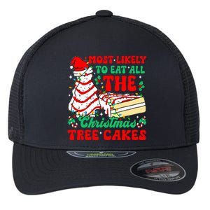 Retro Most Likely To Eat All The Christmas Tree Cakes Debbie Flexfit Unipanel Trucker Cap