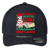 Retro Most Likely To Eat All The Christmas Tree Cakes Debbie Flexfit Unipanel Trucker Cap