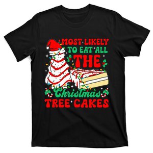 Retro Most Likely To Eat All The Christmas Tree Cakes Debbie T-Shirt