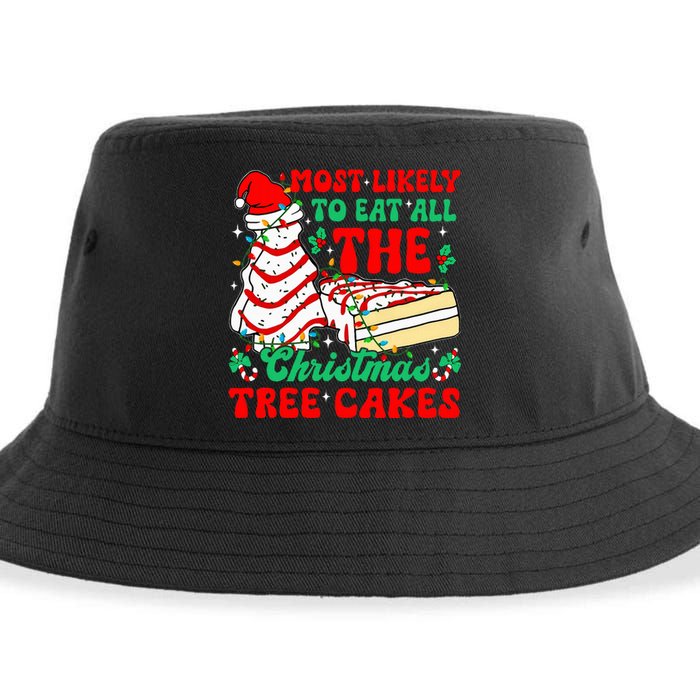 Retro Most Likely To Eat All The Christmas Tree Cakes Debbie Sustainable Bucket Hat