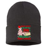 Retro Most Likely To Eat All The Christmas Tree Cakes Debbie Sustainable Knit Beanie