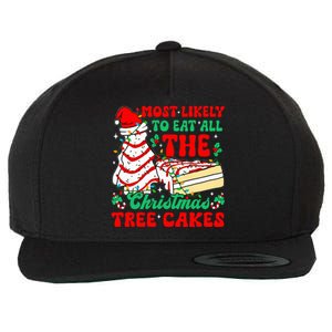 Retro Most Likely To Eat All The Christmas Tree Cakes Debbie Wool Snapback Cap