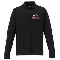 Retro Mammoth Lakes California Ca Mountain Ski Performance Long Sleeve Polo