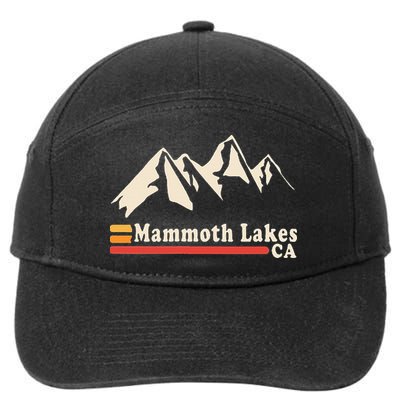 Retro Mammoth Lakes California Ca Mountain Ski 7-Panel Snapback Hat