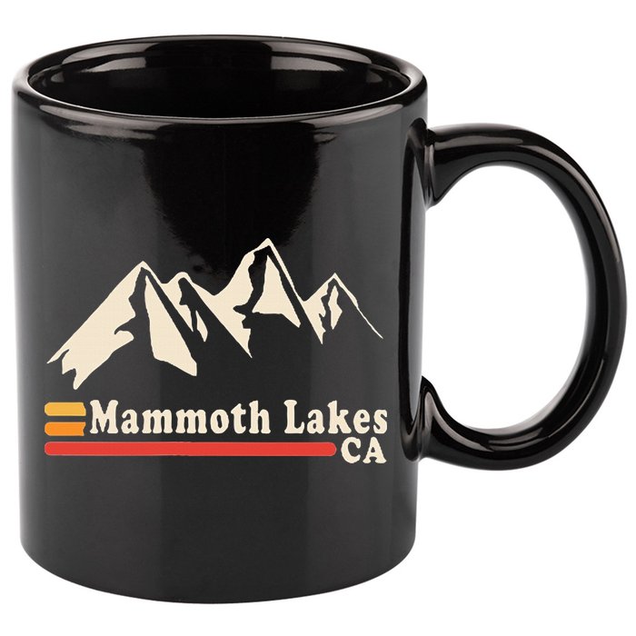 Retro Mammoth Lakes California Ca Mountain Ski 11oz C Handle Ceramic Mug