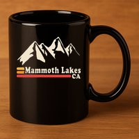 Retro Mammoth Lakes California Ca Mountain Ski 11oz C Handle Ceramic Mug