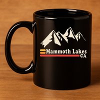 Retro Mammoth Lakes California Ca Mountain Ski 11oz C Handle Ceramic Mug