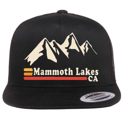 Retro Mammoth Lakes California Ca Mountain Ski Flatbill Hat