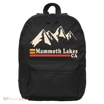 Retro Mammoth Lakes California Ca Mountain Ski 16 in Basic Backpack