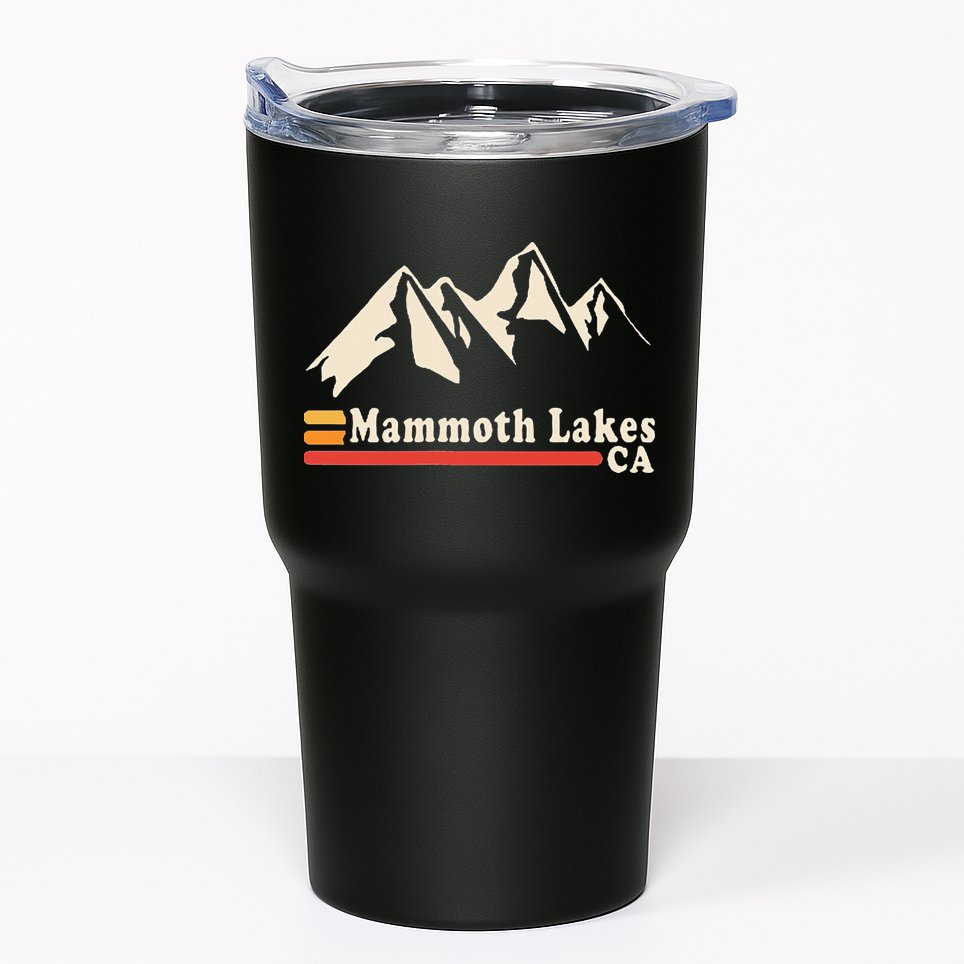 Retro Mammoth Lakes California Ca Mountain Ski Tumbler