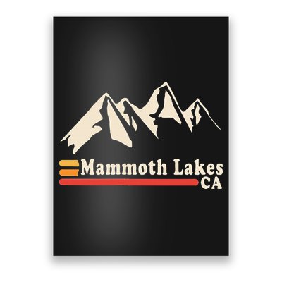 Retro Mammoth Lakes California Ca Mountain Ski Poster