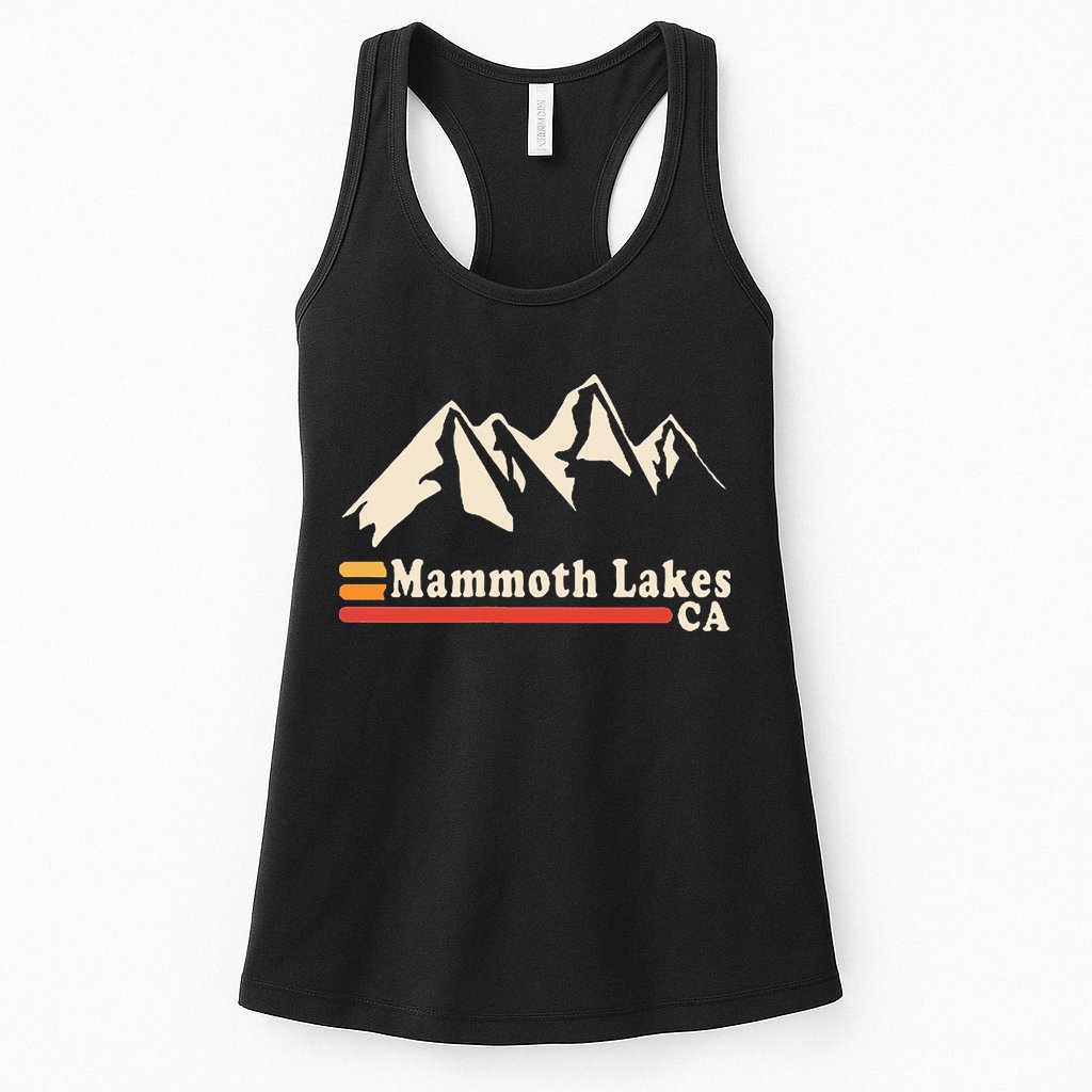 Retro Mammoth Lakes California Ca Mountain Ski Womens Tank Top