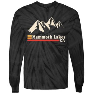 Retro Mammoth Lakes California Ca Mountain Ski Tie-Dye Long Sleeve Shirt