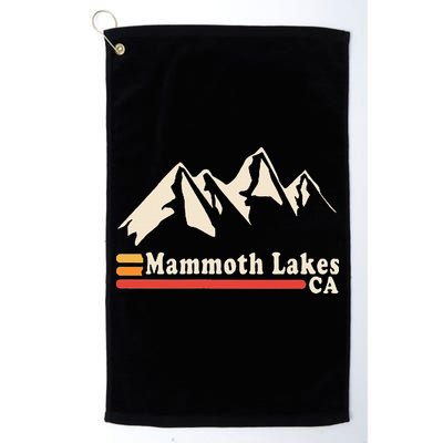 Retro Mammoth Lakes California Ca Mountain Ski Golf Towel