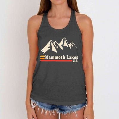 Retro Mammoth Lakes California Ca Mountain Ski Women's Knotted Racerback Tank