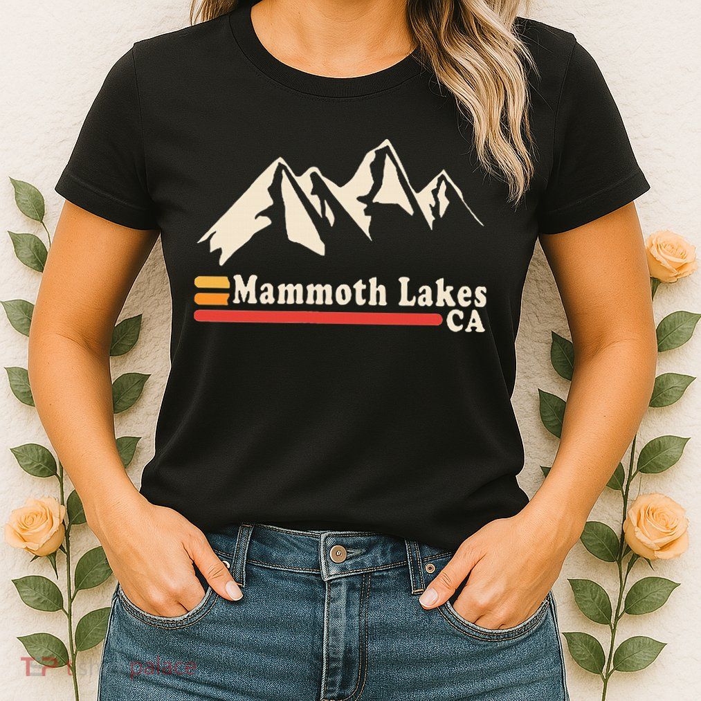 Retro Mammoth Lakes California Ca Mountain Ski Womens T-Shirt