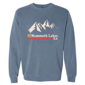 Retro Mammoth Lakes California Ca Mountain Ski Garment-Dyed Sweatshirt