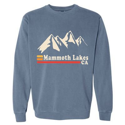 Retro Mammoth Lakes California Ca Mountain Ski Garment-Dyed Sweatshirt