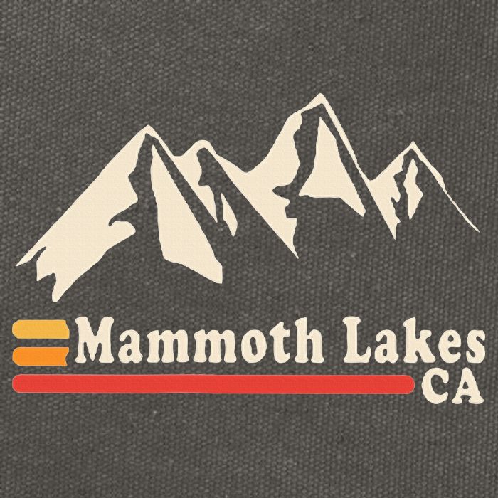 Retro Mammoth Lakes California Ca Mountain Ski Cotton Canvas Backpack