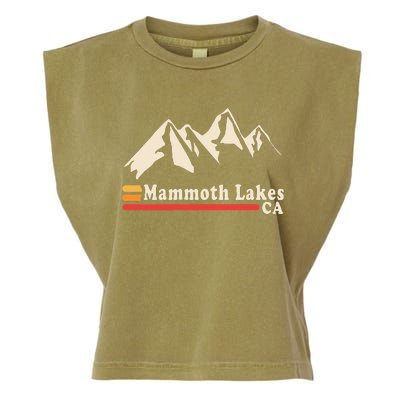 Retro Mammoth Lakes California Ca Mountain Ski Garment-Dyed Women's Muscle Tee