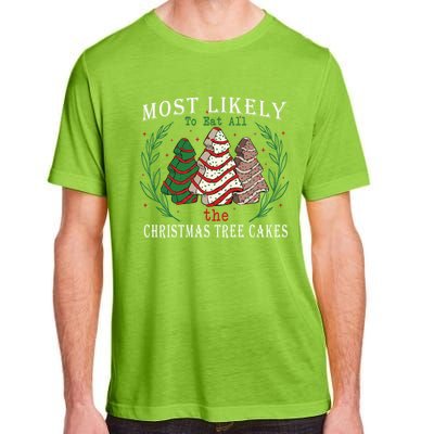 Retro Most Likely To Eat All The Christmas Tree Cakes Debbie Gift Adult ChromaSoft Performance T-Shirt