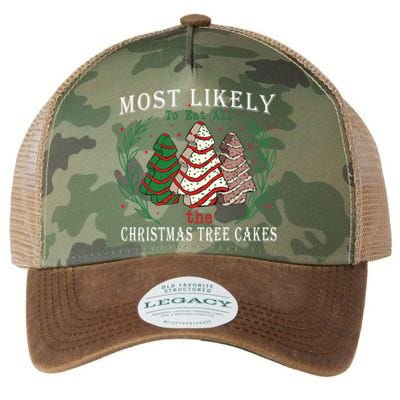 Retro Most Likely To Eat All The Christmas Tree Cakes Debbie Gift Legacy Tie Dye Trucker Hat