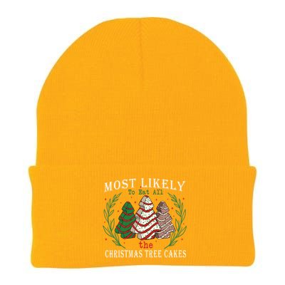 Retro Most Likely To Eat All The Christmas Tree Cakes Debbie Gift Knit Cap Winter Beanie