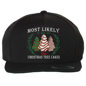 Retro Most Likely To Eat All The Christmas Tree Cakes Debbie Gift Wool Snapback Cap