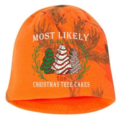 Retro Most Likely To Eat All The Christmas Tree Cakes Debbie Gift Kati - Camo Knit Beanie