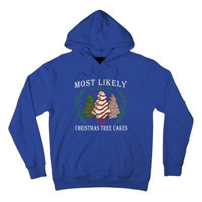 Retro Most Likely To Eat All The Christmas Tree Cakes Debbie Gift Hoodie