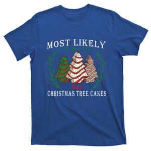 Retro Most Likely To Eat All The Christmas Tree Cakes Debbie Gift T-Shirt