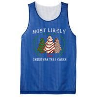 Retro Most Likely To Eat All The Christmas Tree Cakes Debbie Gift Mesh Reversible Basketball Jersey Tank