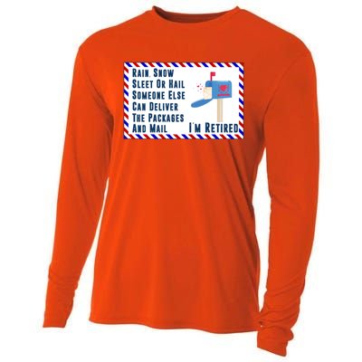 Retired Mail Letter Carrier Postal Worker Retiret Gift Cooling Performance Long Sleeve Crew