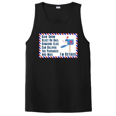 Retired Mail Letter Carrier Postal Worker Retiret Gift PosiCharge Competitor Tank