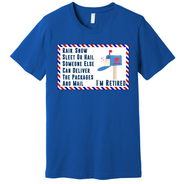 Retired Mail Letter Carrier Postal Worker Retiret Gift Premium T-Shirt