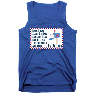 Retired Mail Letter Carrier Postal Worker Retiret Gift Tank Top