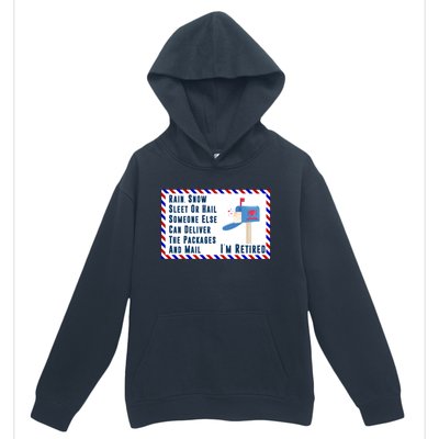 Retired Mail Letter Carrier Postal Worker Retiret Gift Urban Pullover Hoodie