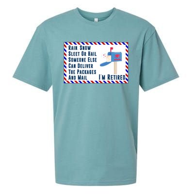 Retired Mail Letter Carrier Postal Worker Retiret Gift Sueded Cloud Jersey T-Shirt