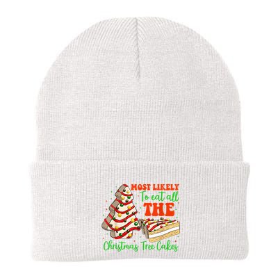 Retro Most Likely To Eat All The Christmas Tree Cakes Debbie Knit Cap Winter Beanie