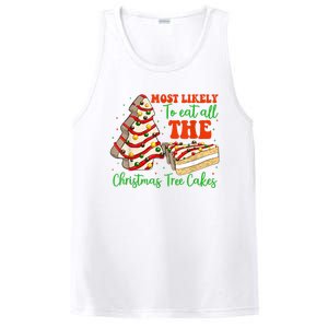 Retro Most Likely To Eat All The Christmas Tree Cakes Debbie PosiCharge Competitor Tank